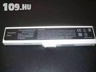 Asus M9, W7, WT utángyártott új 6 cellás laptop akku (A32- M9) Fehér